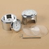 TCMT 7/8" 1" Motorcycle Handlebar Chrome White Dial Clock +