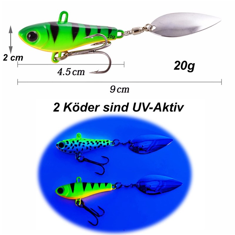 Njord Kalastus Jig Spinner Set of 5 20 g in