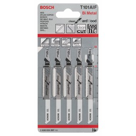 Bosch 2608634897 Jigsaw Blade"T 101 AIF" for hardwood (5 Piece)