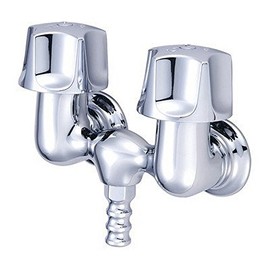 Central Brass 0210 Two Handle Leg Tub Faucet w/ 2-Hole 3-3/8" Installation