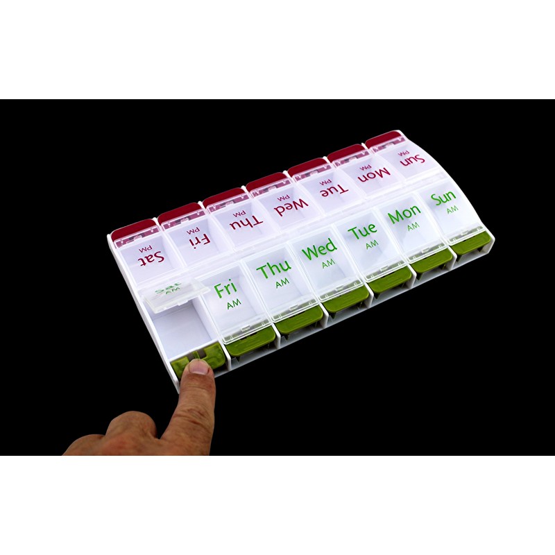 PILLBOX Jumbo Extra Large 8" x 4.25" Pill Organizer 7