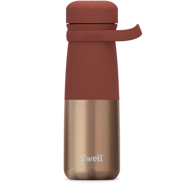 S'well Stainless Steel Traveler With Handle, 24oz, Mauve Pyrite, Triple