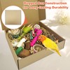PINVNBY Natural Bird Toys Bird Foraging Box Interactive Parrot Shredding