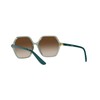 Vogue Eyewear Women's VO5361S Hexagonal Sunglasses, Transparent Light Green/Brown Gradient,