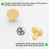 HANIHUA 24 Pack Gold Cabinet Knobs Dresser Knobs, Brushed Brass