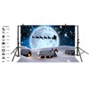 LFEEY 7x5ft Moon Night Winter Backdrops for Photography Fantasy Santa's