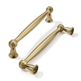 khtumeware 2 Pack 5 Inch(128mm) Champagne Bronze Cabinet Pulls, Champagne Brass Kitchen Cabinet Handles Gold Kitchen Cabinet Hardware for Cupboard Drawer Handles Dresser Pulls