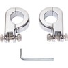 HY-SPEED 1-1/4" Highway Foot Peg 1.25" Crash Bar Mount Kit Fits For Softail Sportster Electra Road Glide Road King Street Glide (2x Mounting Clamps, Chrome)