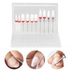 10pcs Nail Art Drill Bits Set Remove Nail Glue Stainless