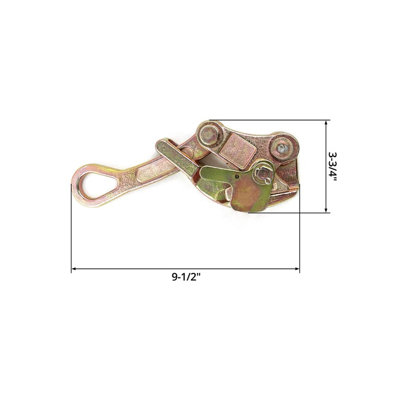 QWORK 2 Pack 2 T Cable Grip Wire Grip Steel