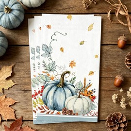 40 Pack Fall Disposable Paper Decorative Thanksgiving Leaf Pumpkin Napkins