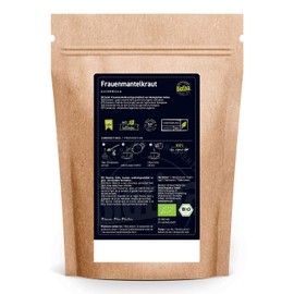 Women's Mantle Herb Organic 250 g - Highest Quality Organic Women's Mantle Tea - Alchemilla - Recommended by Midwives - Bottled and Controlled in Germany Biotiva