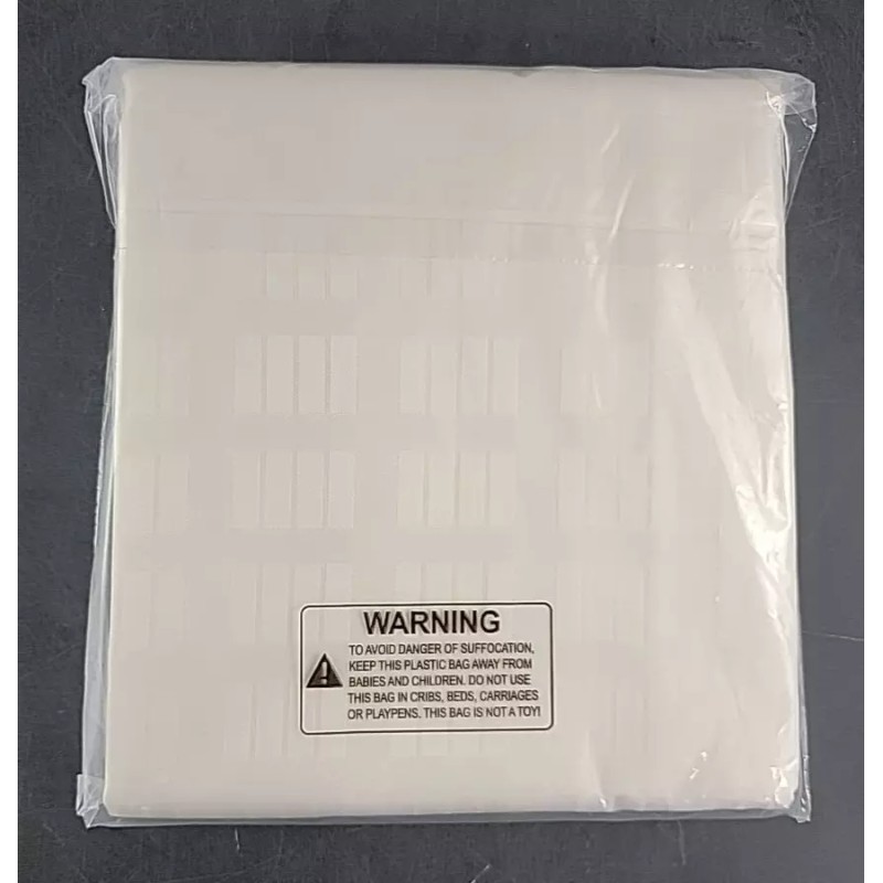 Manchester Mills Protect360° Shower Curtain Beige Boxed Stripe Microban HOOKLESS
