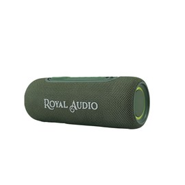 ROYAL AUDIO RAS01 Wireless Portable Speaker, IPX5 Loud Stereo Sound, Bassboom Technology, TWS Pairing, 8 Hrs Playtime with Lights for Home Outdoor (Green)