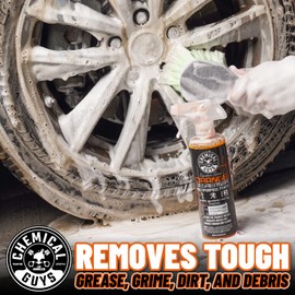 Chemical Guys Signature Series Orange Degreaser Spray - Heavy Duty All Purpose Cleaner for Engines, Tires, Undercarriages, Tools and More, Professional Strength, Breaks Down Grease, Oil & Grime,128 oz