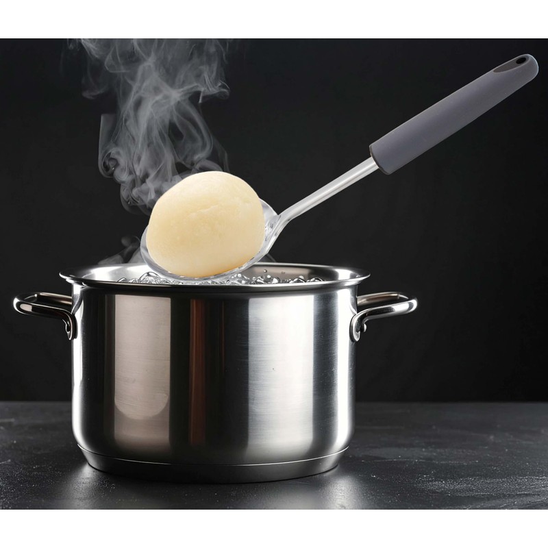 mucHome Professional Skimmer Stainless Steel 33 cm Skimmer Ladle with