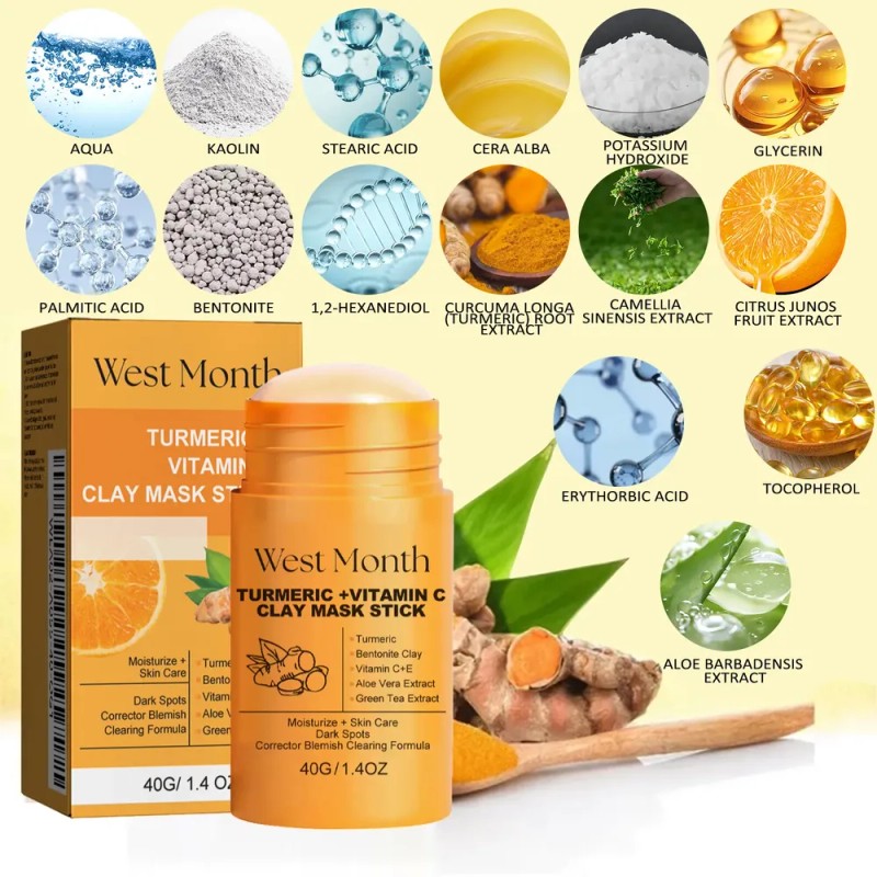 Mascarilla De Arcilla Iluminadora Con Cúrcuma West Month