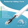 78" Cord Hider Wall, Self Adhesive Silicone Cord Covers for