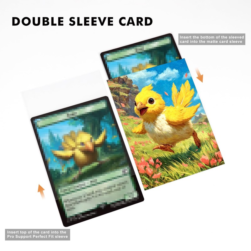 Katomula 100 MTG Card Sleeves with 100 Inner Sleeve, Textured