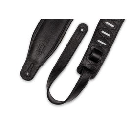 Levy's Leathers 3.25” Wide Garment Leather Guitar Strap in Black with Black Backing (M26GP-BLK-BLK)