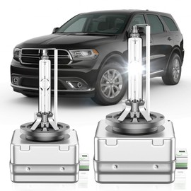SENROBO Fit for Dodge Durango RT SRT GT SXT Sport 2014-2020 D3S HID Xenon Headlight Bulbs, 350% Brightness, High Low Beam Light Bulb, 6000K White, Plug and Play, Pack of 2