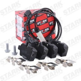 STARK Brake Pad Set Brake Blocks Brake Stones Set Rear Prepared for Wear Warning Indicator with Wear Warning Contact ECE-R90 SKBP-0011942