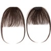 SEGO Clip in Fringe Light Bangs Hairpiece Human Hair One