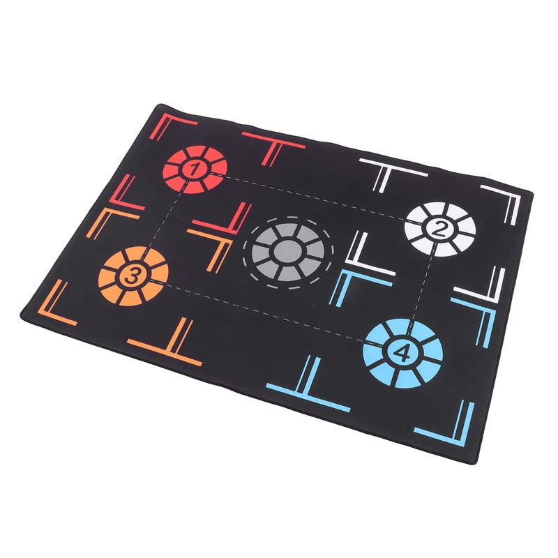 EIMSOAH Black Rubber Basketball Training Mat, Mute Point Reminder for