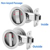 Dontay Pocket Door Passage Lock, Double Sided Rotation, Privacy (Bed/Bath)