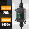 VONVOFF Waterproof Inline Cord Switch,DPST AC 20A-125V,16A-250V On Off Toggle