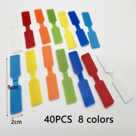 Pack of 40 Nylon Cable Labels Cable, Reusable Cable Labeling, Multicoloured Cable Marking, Writeable Cable Labelling for Identifying Cables, Wires