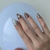 Circular Glitter Layer Sequin Magnetic Handmade Nail Tip - Almond