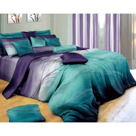Swanson Beddings Twilight 3-Piece Luxury 100% Cotton Bedding Set: Duvet Cover and Two Pillow Shams (King)