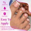 LoveOurHome 120pc French Tips Press on Toenails Women Fake Nail