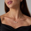 Feskive Dainty Pearl Pendant Necklace For Women Plated 14k Gold