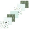 Luvable Friends Hudson Baby Flannel Receiving Blankets 7pk, Sage Eucalyptus