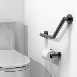 AquaChase Bath, Shower and Toilet Safety Grab Bar for Seniors and Handicaps, Mobility Aid Balance Assist Handle, Stainless Steel, 16 inch for Stud Mount