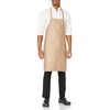 Uncommon Threads Unisex Bib Apron 3 Pockets, Khaki, One Size