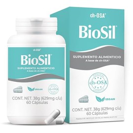 BioSil® Generador Avanzado de Colágeno a base de ch-OSA®, suplemento alimenticio para Piel, Cabello, Uñas, Huesos y Articulaciones, 60 Cápsulas