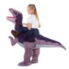 HSCTEK Child Inflatable Ride on Dinosaur Costume, T-rex, Velociraptor, Triceratops,