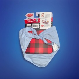 clarksfinds Rudolph The Red Nose Reindeer Light Blue Pet Dog Bandana Size S/M Snow What Fun