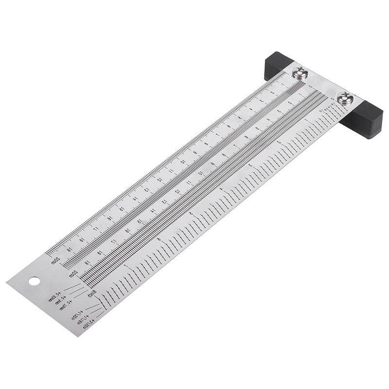 Ultra Precision Marking Ruler Stainless Steel Woodworking Scribing Ruler Gauging