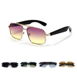 Bluetooth Smart Sunglasses for Men Women Shades with Open Ear Audio UV400 Protection Wireless Sun Glasses with Built-in Speakers Waterproof Sports Eye Glasses for Cycling Driving Fishing Travel Music