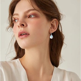 Bunny Earrings for Women Sterling Silver Rabbit Butterfly Moonstone Dangle Drop Leverback Jewelry Animal Gifts for Girls, Sterling Silver, No Gemstone