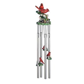 Cardinal Wind Chime with Cardinal Charms