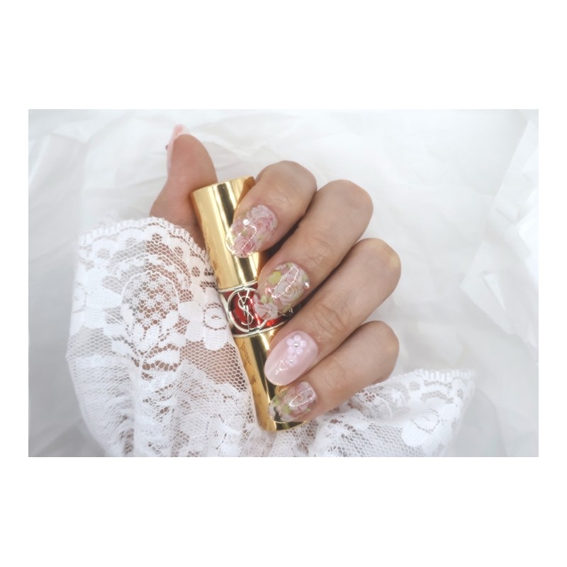 Handmade nails - Spring flower scent - Almond / 수제네일