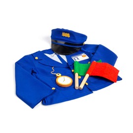 Bigjigs Toys Train Conductor Dress Up Set - 6pcs Railway Fancy Dress Costume For Children, Kids Dressing Up Sets, Toddler Role Play Outfits & Accessories, Children’s Gifts, Age 3 + Years