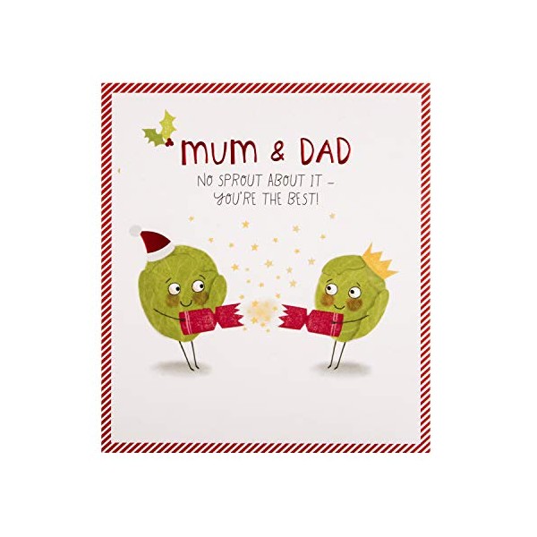 Hallmark Christmas Card for Mum and Dad - Funny Sprout Design