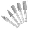 5pcs 1/4inch Hex Shank High Speed Steel Burrs Rotary Files