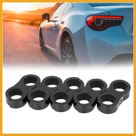 Partuto AN10 Car Hose Separator Aluminum Clamp Fuel Line Adapter Black 5pcs Replacement